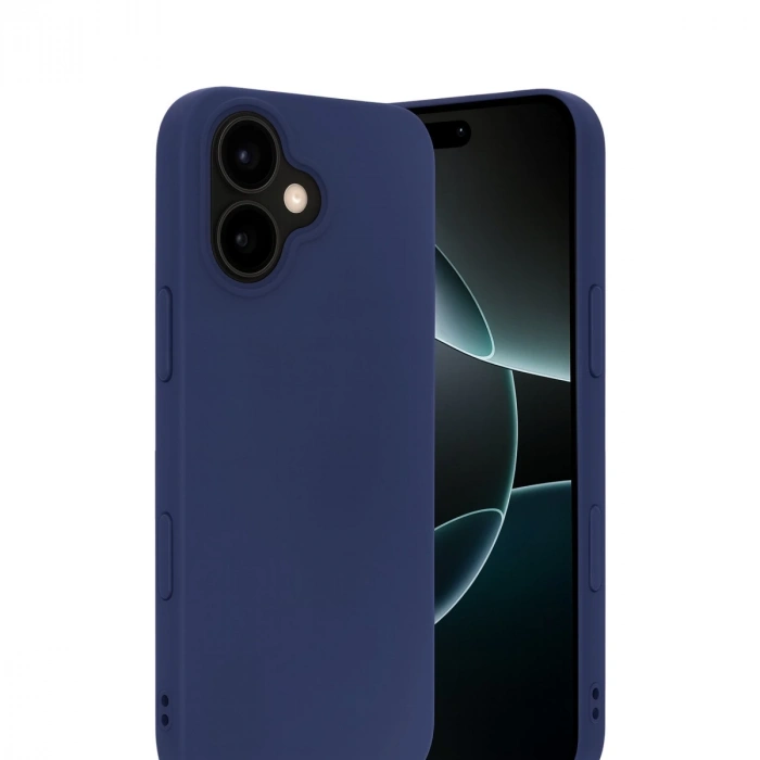 Apple İphone 17 Nano İçi Kadife Silikon - Lacivert