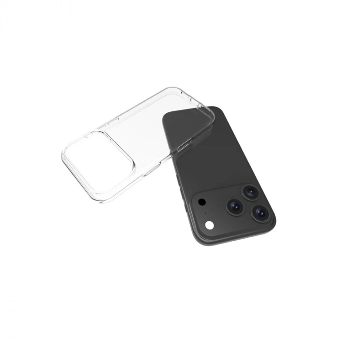 Apple İphone 17 Pro Lüx Şeffaf Silikon - Şeffaf