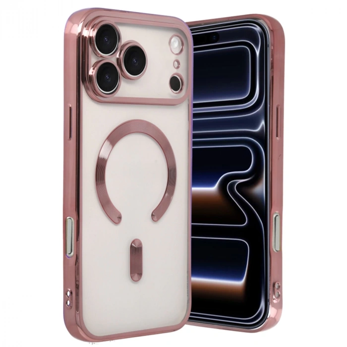 Apple İphone 17 Pro Max Kross Magneticsafe Kapak - Rose