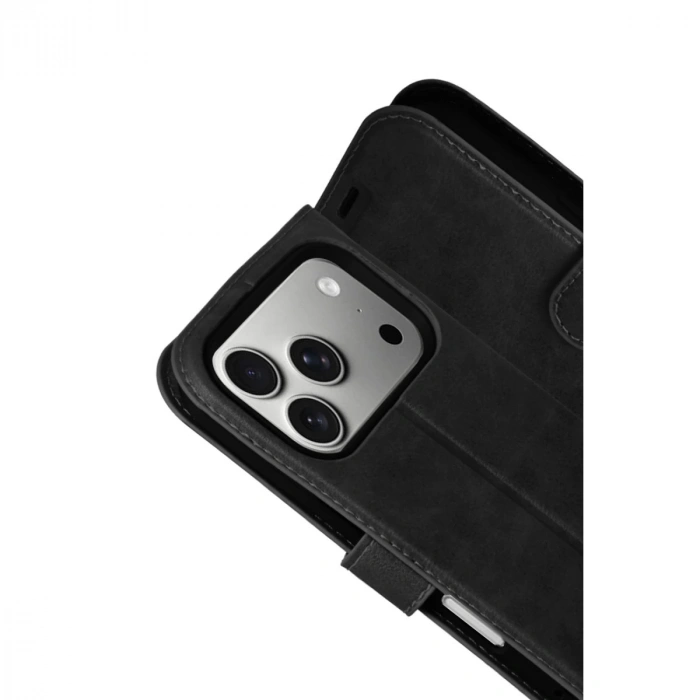 Apple İphone 17 Pro Max Trend S Plus Kapaklı Kılıf - Siyah