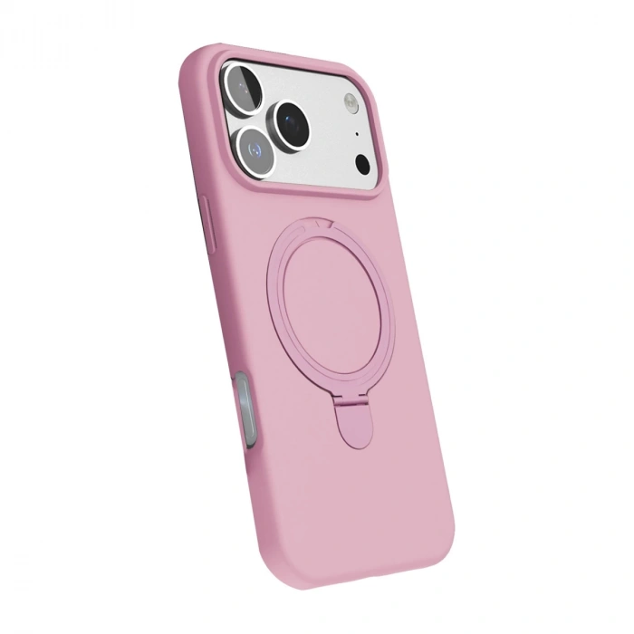 Apple İphone 17 Pro Regal Magsafe Standlı Kapak - Açık Pembe