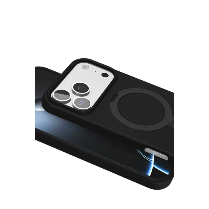 Apple İphone 17 Pro Regal Magsafe Standlı Kapak - Siyah