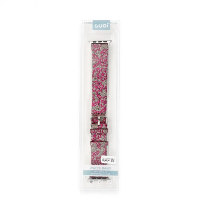 Apple Watch 38mm Creeper Desenli Kordon - Pembe