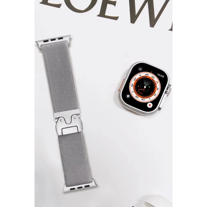 Apple Watch 42mm Forest Kumaş Kordon - Titan Gri