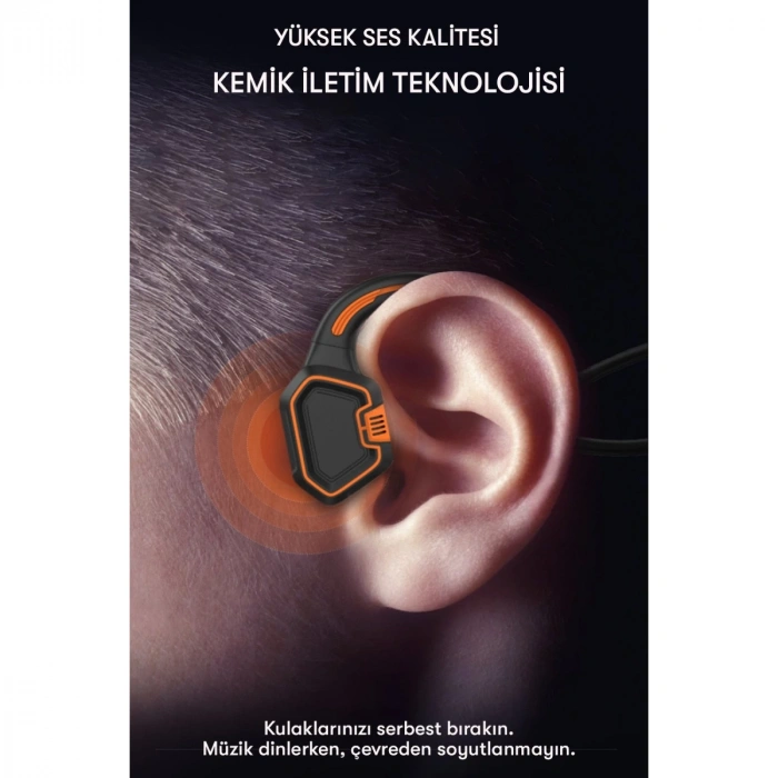 As9 Suya Dayanıklı Bluetooth Kulaklık - Siyah