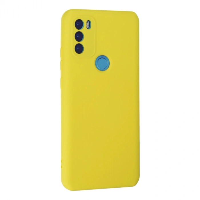 General Mobile Gm 21 Plus Kılıf Nano İçi Kadife Silikon - Sarı