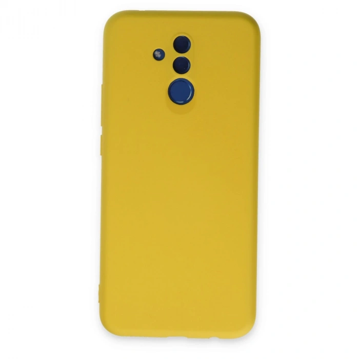 Huawei Mate 20 Lite Kılıf Nano İçi Kadife Silikon - Sarı