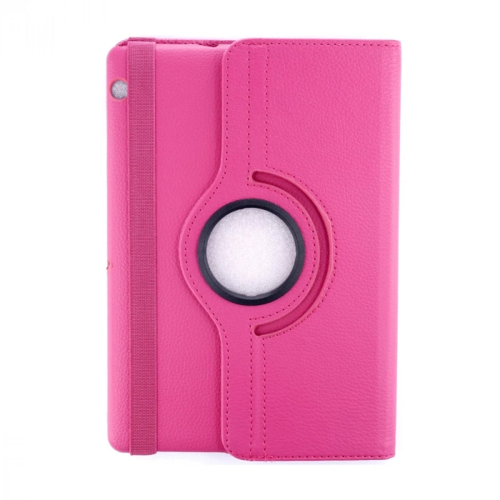 Huawei Mediapad T3 10 / 9.6 Kılıf 360 Tablet Deri Kılıf - Pembe