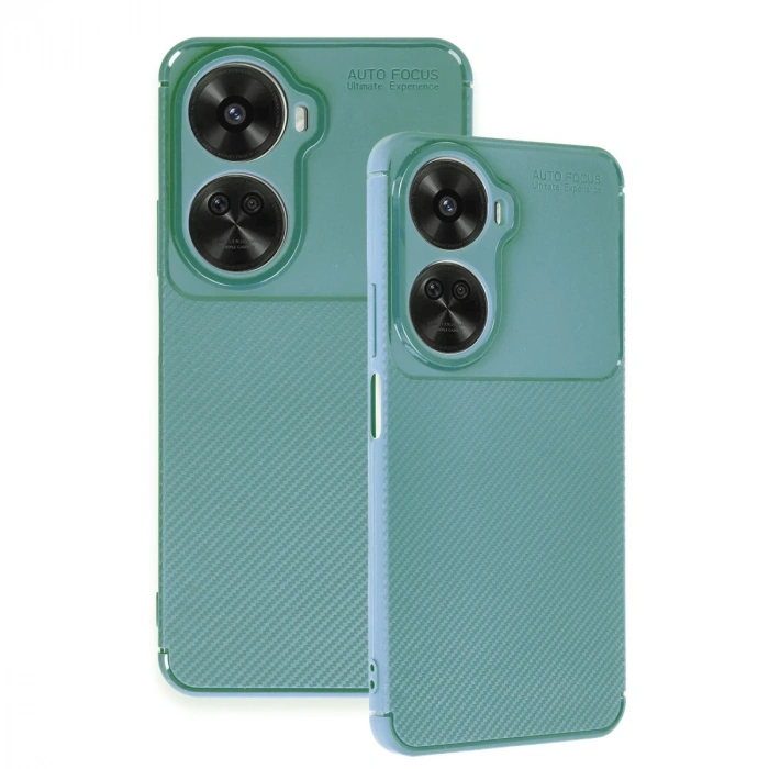 Huawei Nova 12 Se Kılıf Auto Focus Karbon Kapak - Koyu Yeşil
