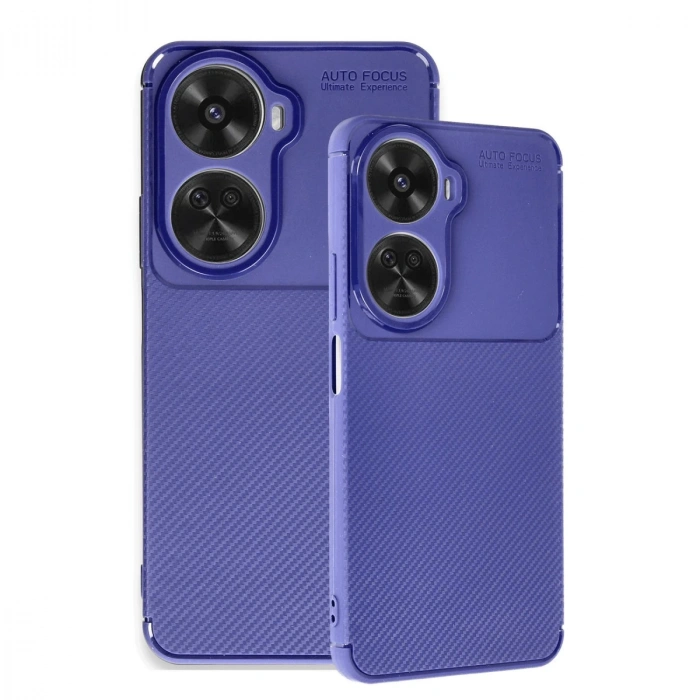Huawei Nova 12 Se Kılıf Auto Focus Karbon Kapak - Lacivert