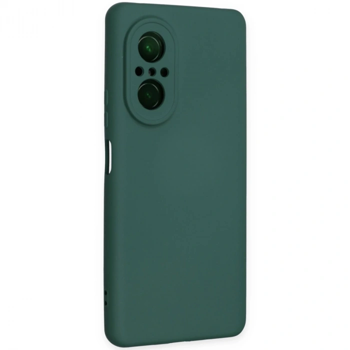 Huawei Nova 9 Se Kılıf Nano İçi Kadife Silikon - Koyu Yeşil