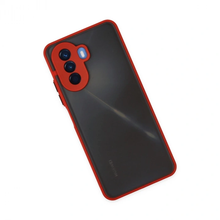 Huawei Nova Y70 Kılıf Montreal Silikon Kapak - Kırmızı