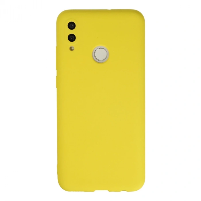 Huawei P Smart 2019 Kılıf Nano İçi Kadife Silikon - Sarı