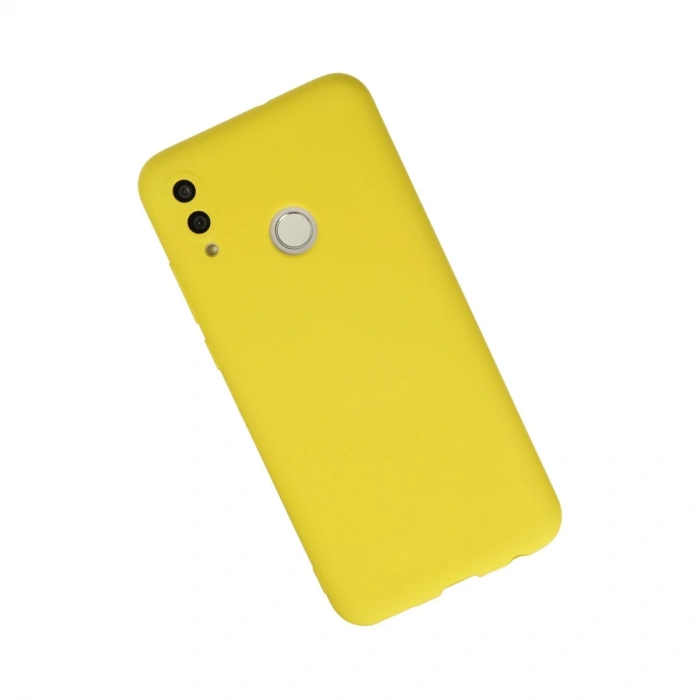 Huawei P Smart 2019 Kılıf Nano İçi Kadife Silikon - Sarı