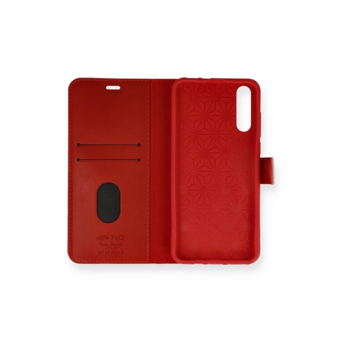 Huawei P Smart S Kılıf Trend S Plus Kapaklı Kılıf - Kırmızı