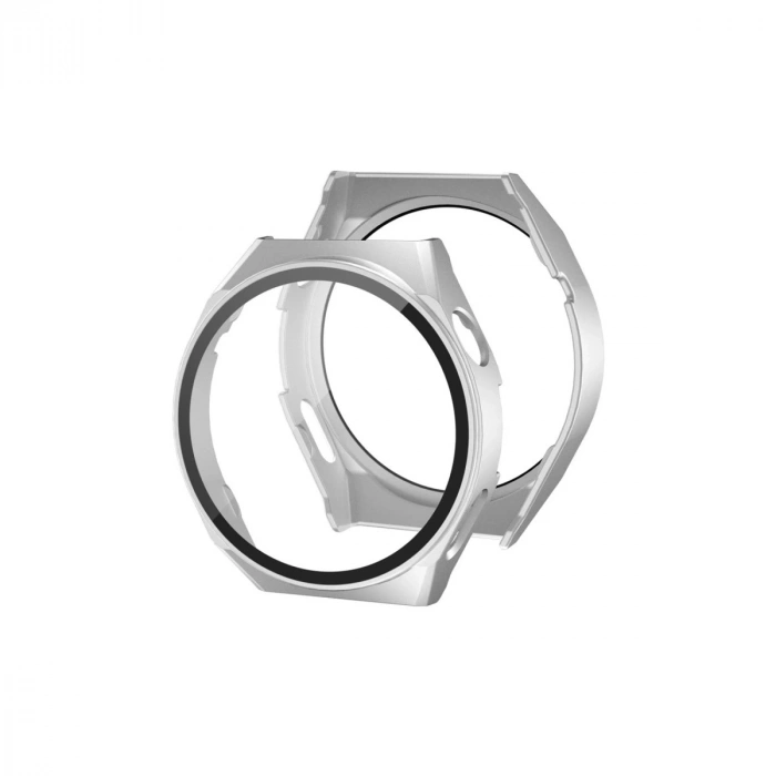 Huawei Watch Gt3 Pro 46mm Dota Camlı Kasa Ekran Koruyucu - Gümüş