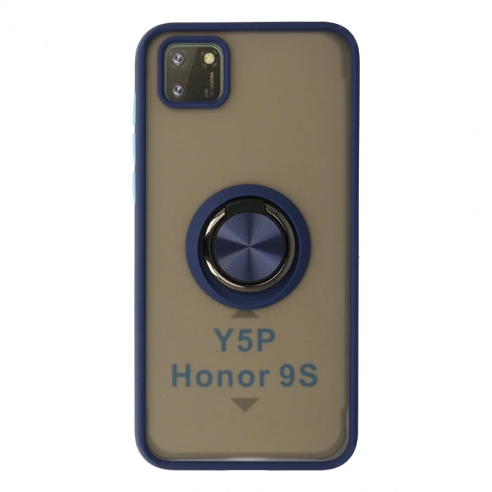 Huawei Y5p Kılıf Montreal Yüzüklü Silikon Kapak - Lacivert