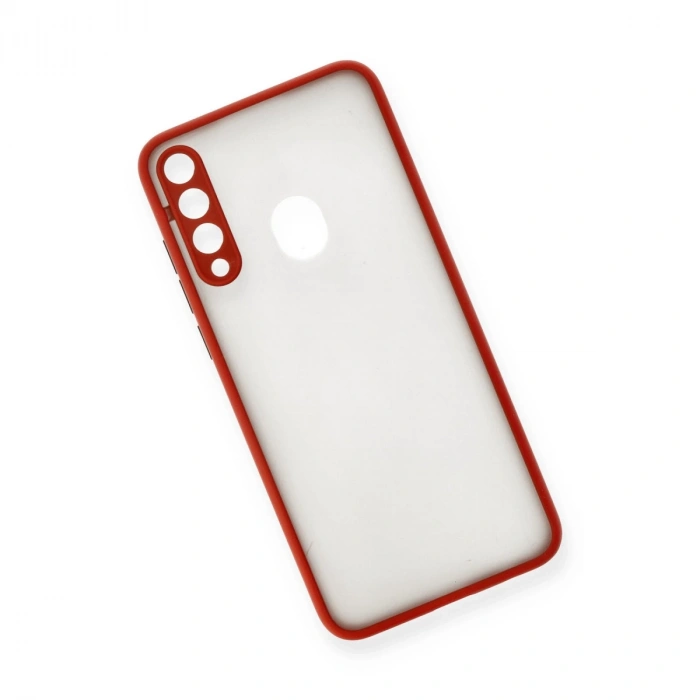 Huawei Y6p Kılıf Montreal Silikon Kapak - Kırmızı