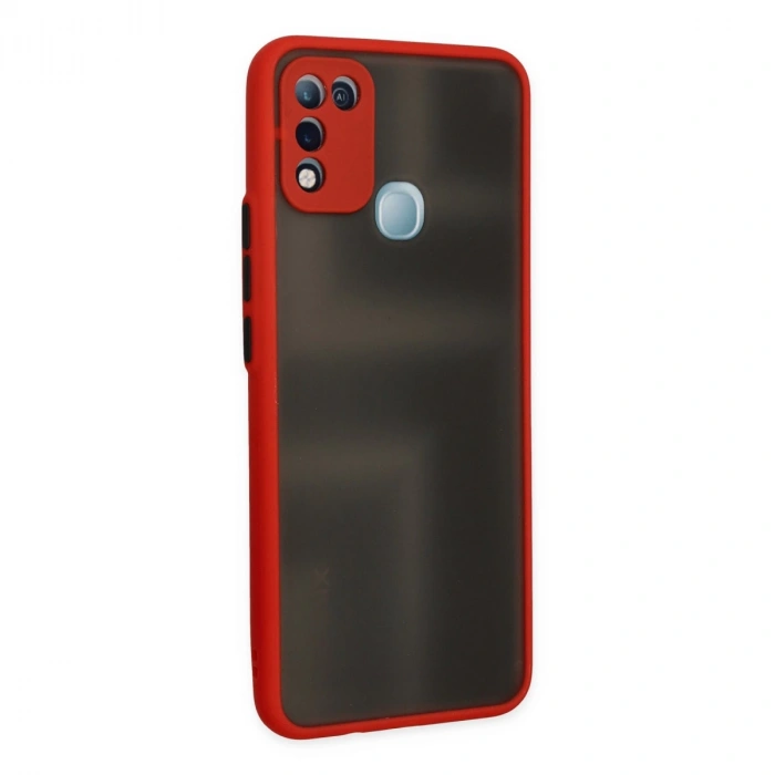 İnfinix Hot 10 Play Kılıf Montreal Silikon Kapak - Kırmızı