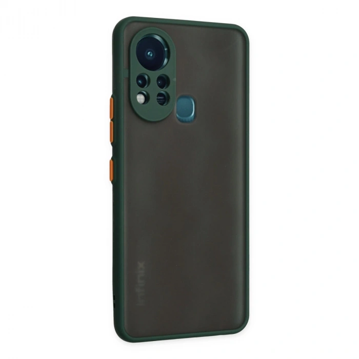 İnfinix Hot 11s Kılıf Montreal Silikon Kapak - Yeşil