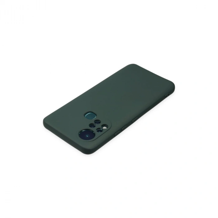 İnfinix Hot 11s Kılıf Nano İçi Kadife Silikon - Koyu Yeşil