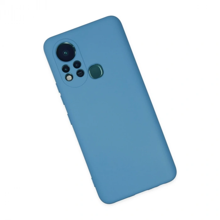 İnfinix Hot 11s Kılıf Nano İçi Kadife Silikon - Mavi