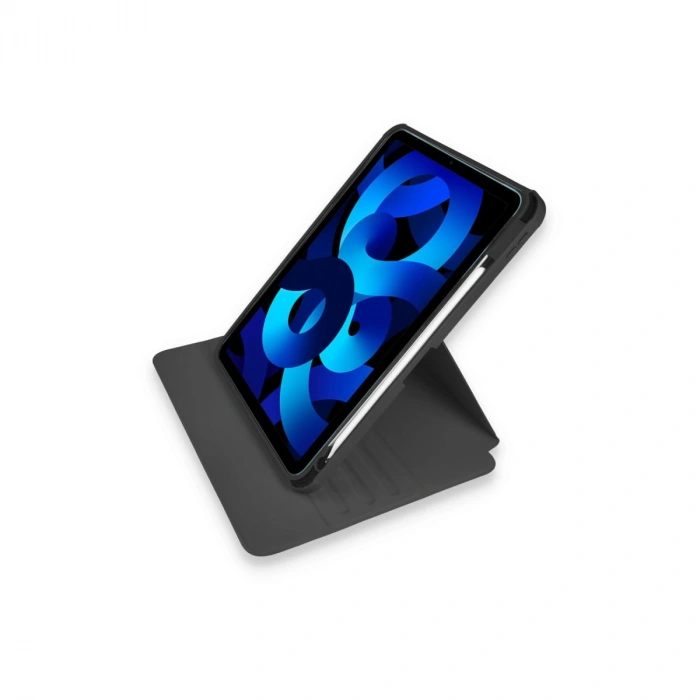 İpad 10.2 (7.nesil) Kılıf Ling 360 Kalemlikli Tablet Kılıf - Siyah