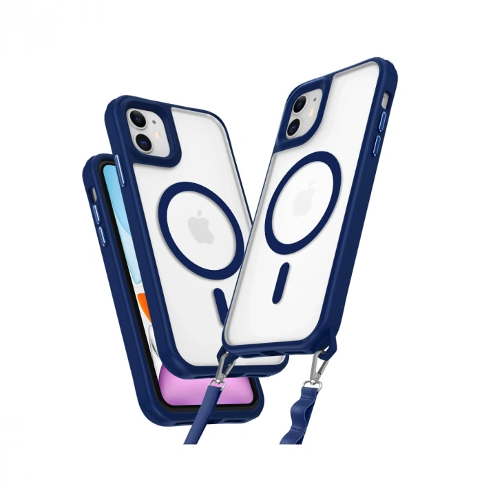 İphone 11 Kılıf Enka Magsafe Silikon Kılıf - Lacivert