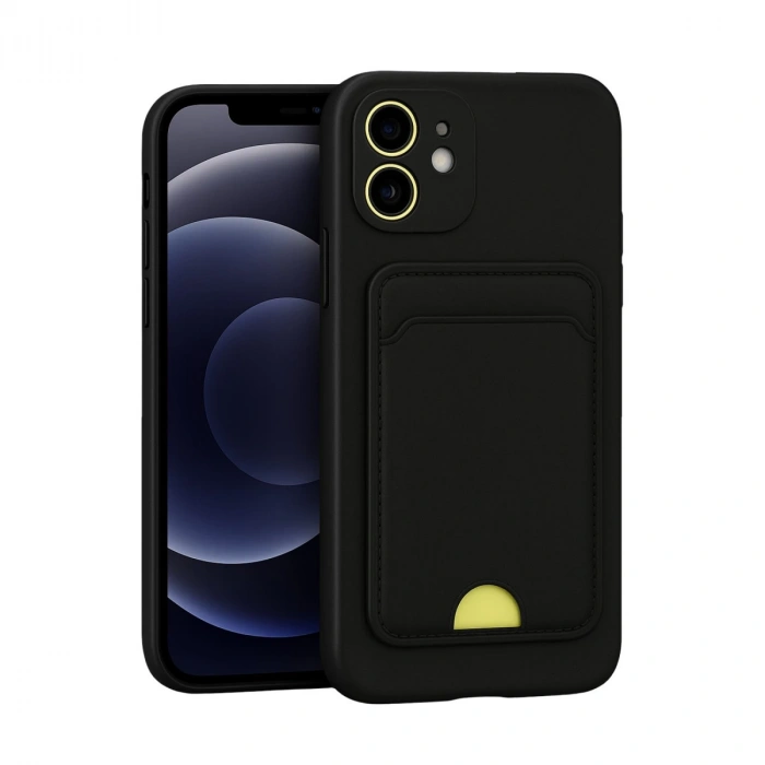 İphone 11 Kılıf Kelvin Kartvizitli Silikon - Siyah