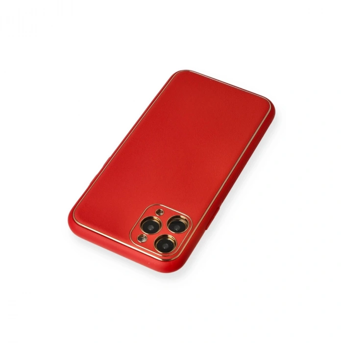 İphone 11 Pro Kılıf Coco Deri Silikon Kapak - Kırmızı