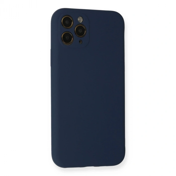 İphone 11 Pro Kılıf Nano İçi Kadife Silikon - Lacivert