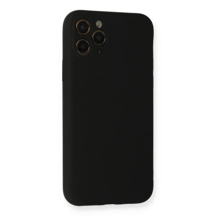 İphone 11 Pro Kılıf Nano İçi Kadife Silikon - Siyah