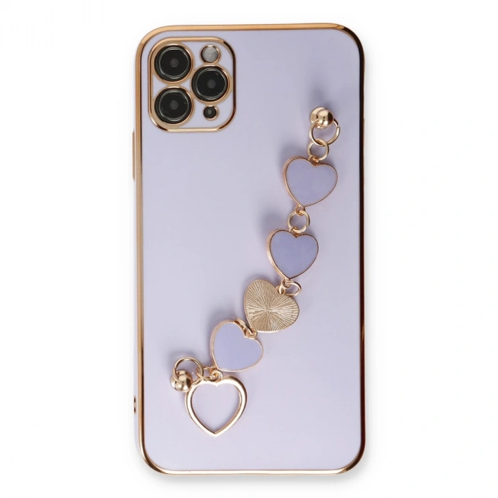 İphone 11 Pro Max Kılıf Esila Silikon - Lila