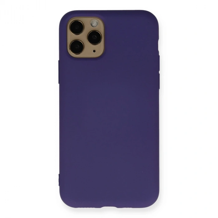 İphone 11 Pro Max Kılıf Nano İçi Kadife Silikon - Mor