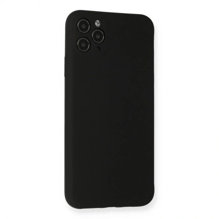 İphone 11 Pro Max Kılıf Nano İçi Kadife Silikon - Siyah