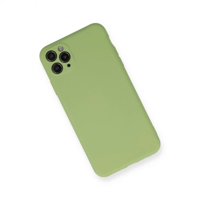 İphone 11 Pro Max Kılıf Nano İçi Kadife Silikon- Yeşil