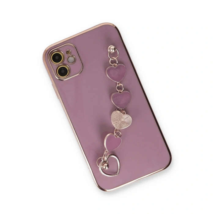 İphone 12 Kılıf Esila Silikon - Mor