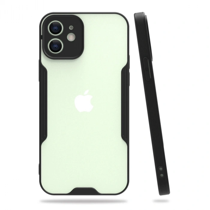 İphone 12 Kılıf Platin Silikon - Siyah