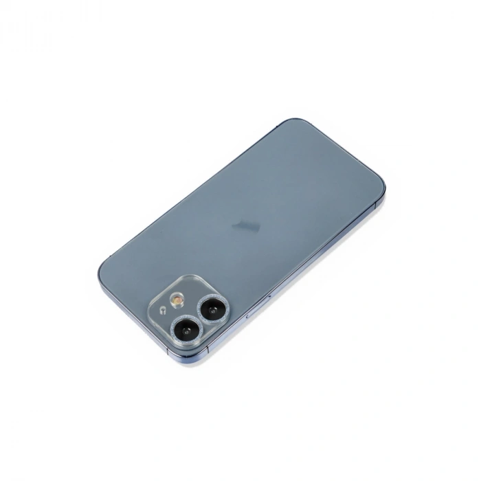 İphone 12 Mini Shine Kamera Lens Koruma Cam - Sierra Blue