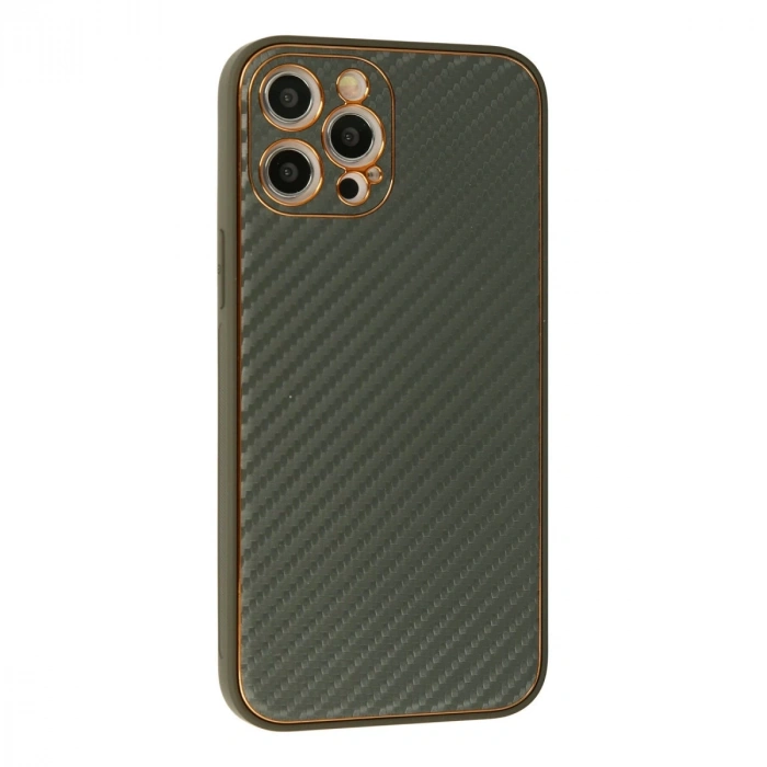 İphone 12 Pro Kılıf Coco Karbon Silikon - Füme