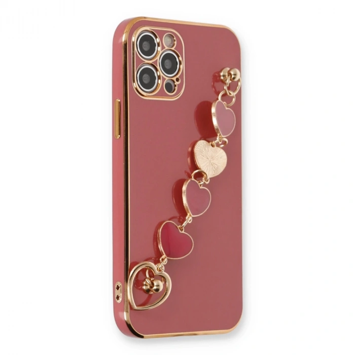 İphone 12 Pro Kılıf Esila Silikon - Kırmızı