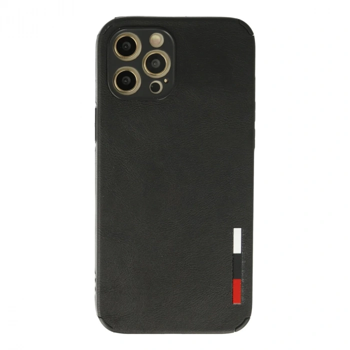 İphone 12 Pro Kılıf Loop Deri Silikon - Siyah