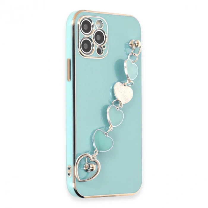 İphone 12 Pro Max Kılıf Esila Silikon - Su Yeşili