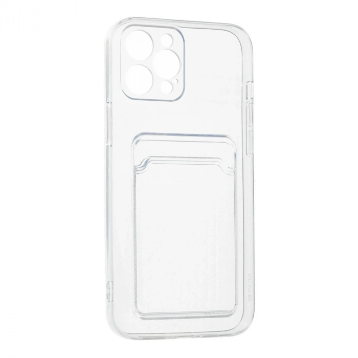 İphone 12 Pro Max Kılıf Kart Şeffaf Silikon - Şeffaf