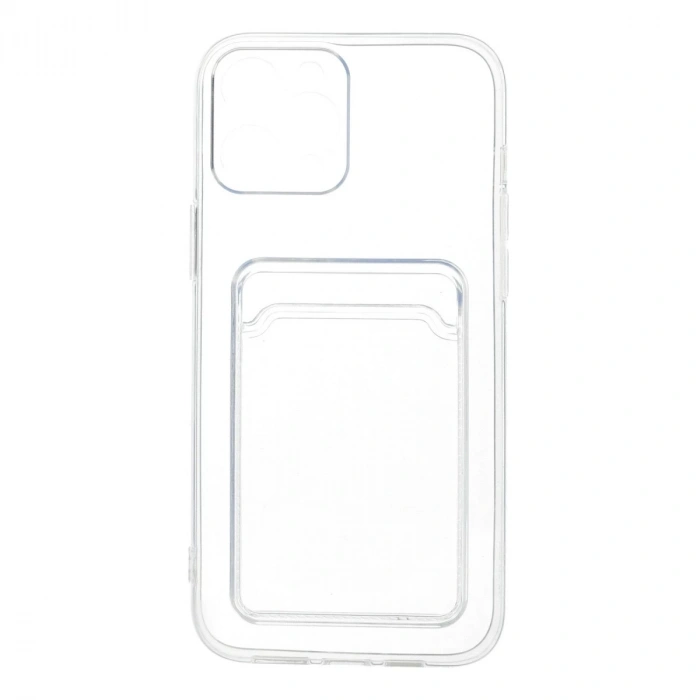 İphone 12 Pro Max Kılıf Kart Şeffaf Silikon - Şeffaf