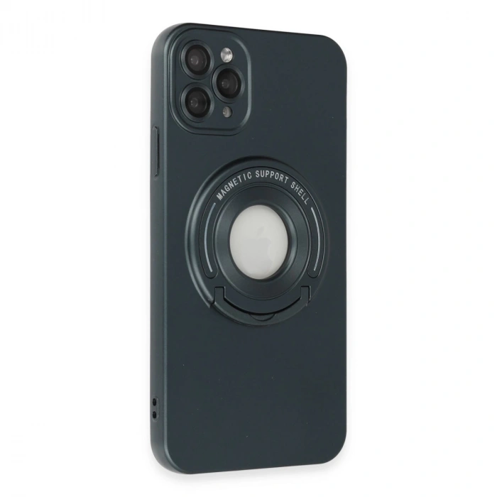 İphone 12 Pro Max Kılıf Lukka Magneticsafe Kapak - Koyu Yeşil