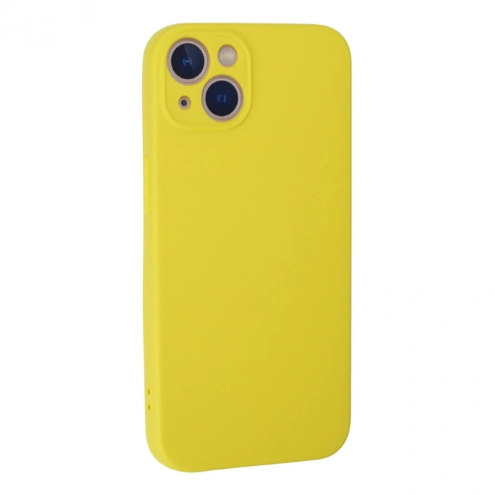 İphone 13 Mini Kılıf Nano İçi Kadife Silikon - Sarı