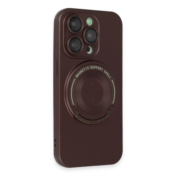 İphone 13 Pro Kılıf Lukka Magneticsafe Kapak - Kahverengi