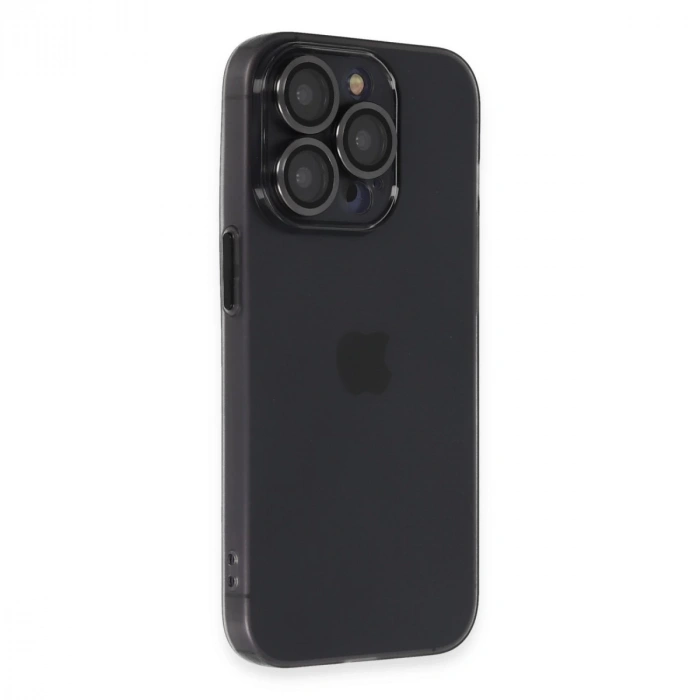 İphone 13 Pro Kılıf Luko Lens Silikon - Siyah