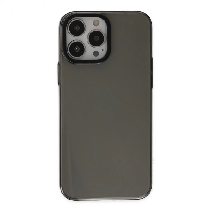 İphone 13 Pro Max Kılıf Anka Pc Sert Metal Kapak - Siyah